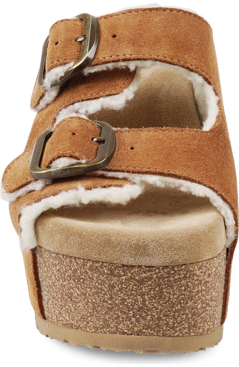 ZIGI Faux Shearling Platform Sandal, Alternate, color, Tan Suede