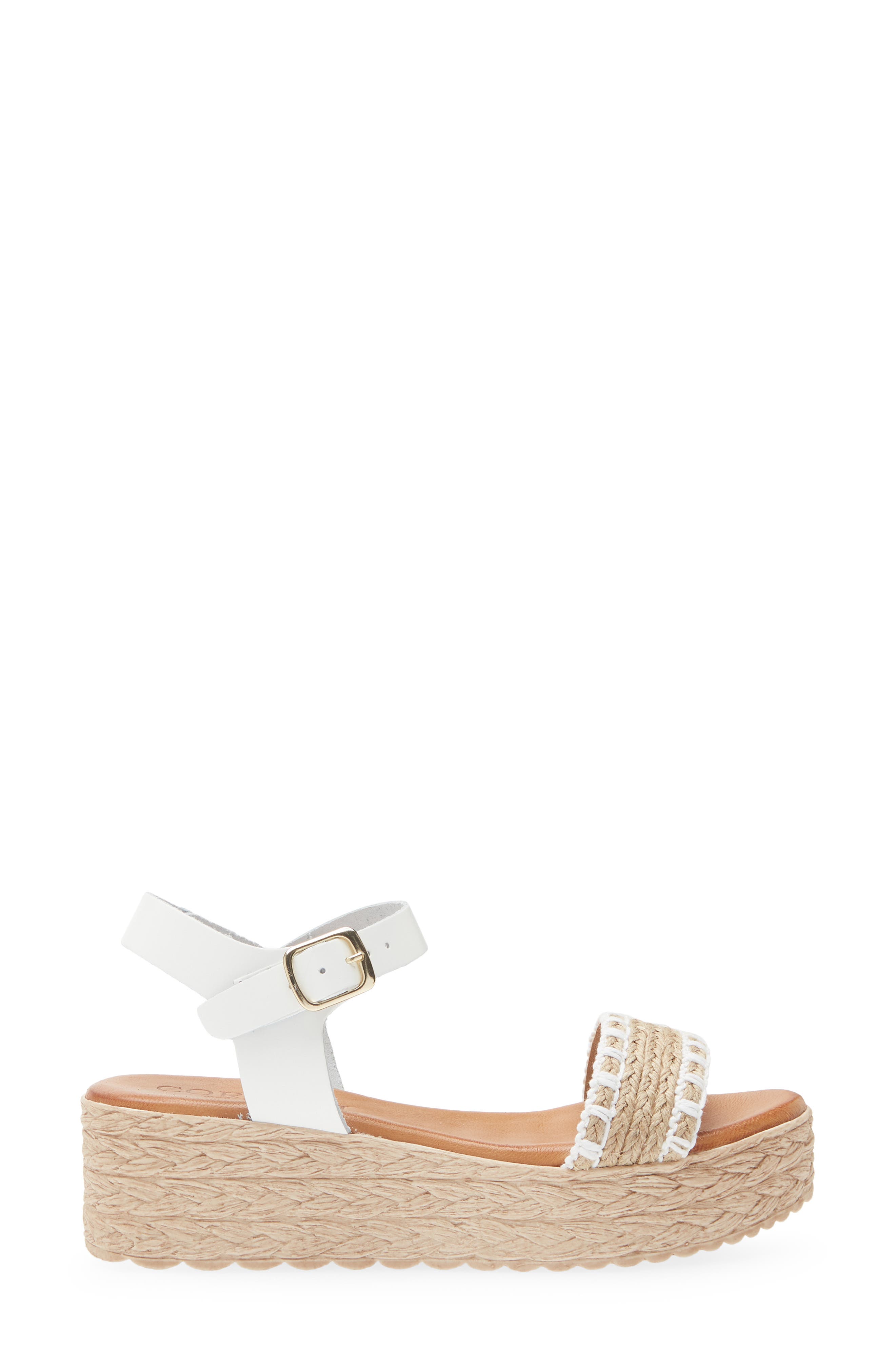 Bryce Platform Sandal, Alternate, color, WHITE