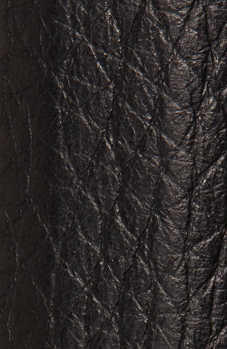 Moschino Logo Plate Skinny Leather Belt, Alternate, color, 