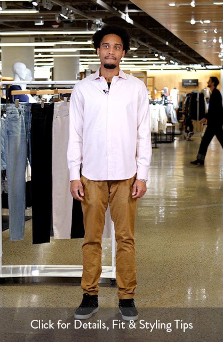 Axel Shaped Fit Jacquard Button-Up Shirt, sales video thumbnail