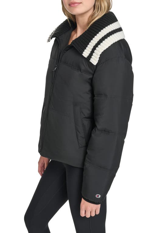 Champion Shawl Collar Puffer Jacket In Black