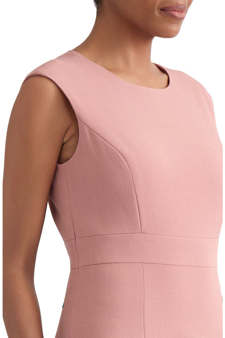 Seamed Sheath Dress, Alternate, color, TEAROSE