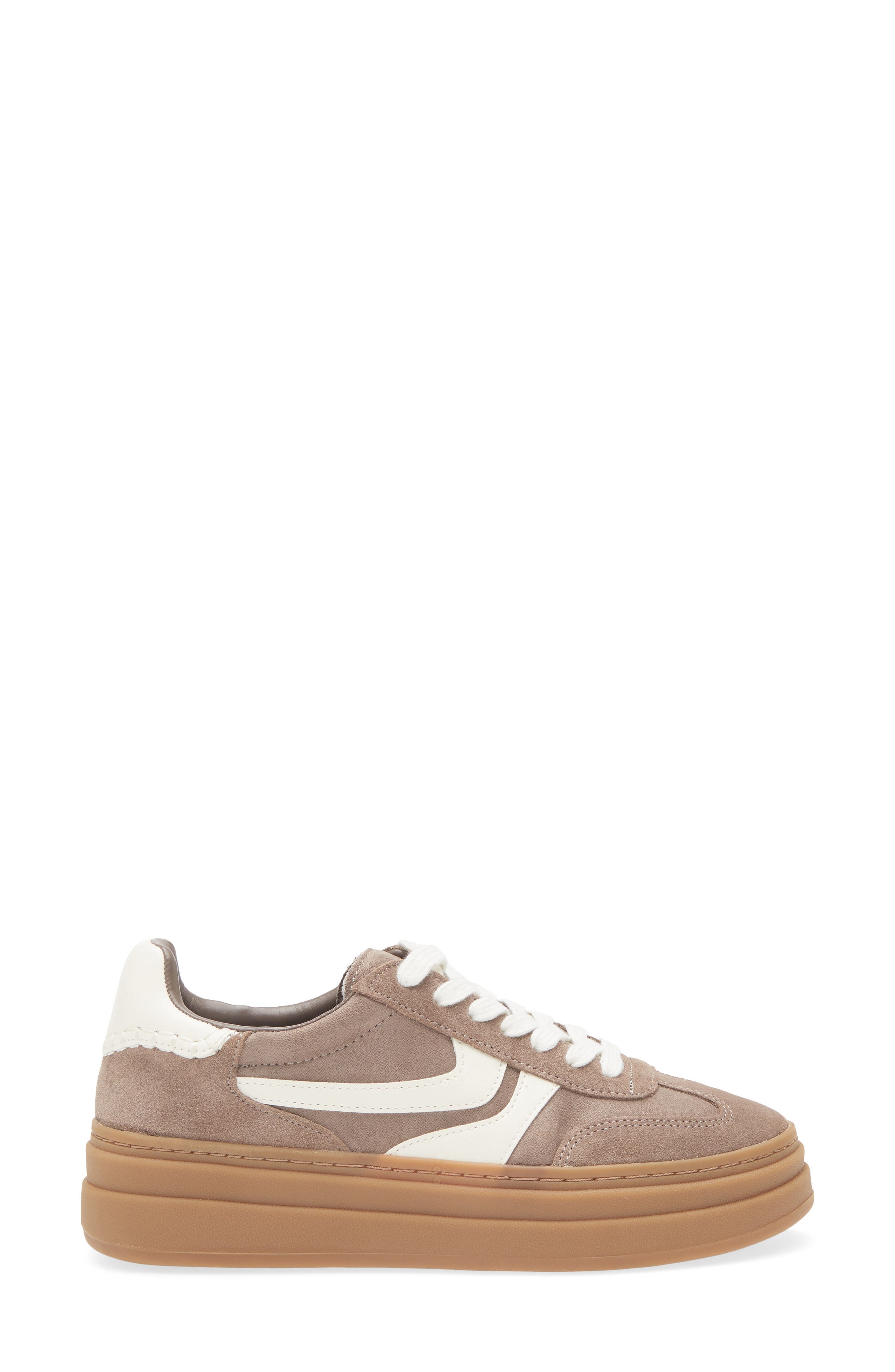 Steve Madden Dodge Platform Sneaker, Alternate, color, Taupe Suede