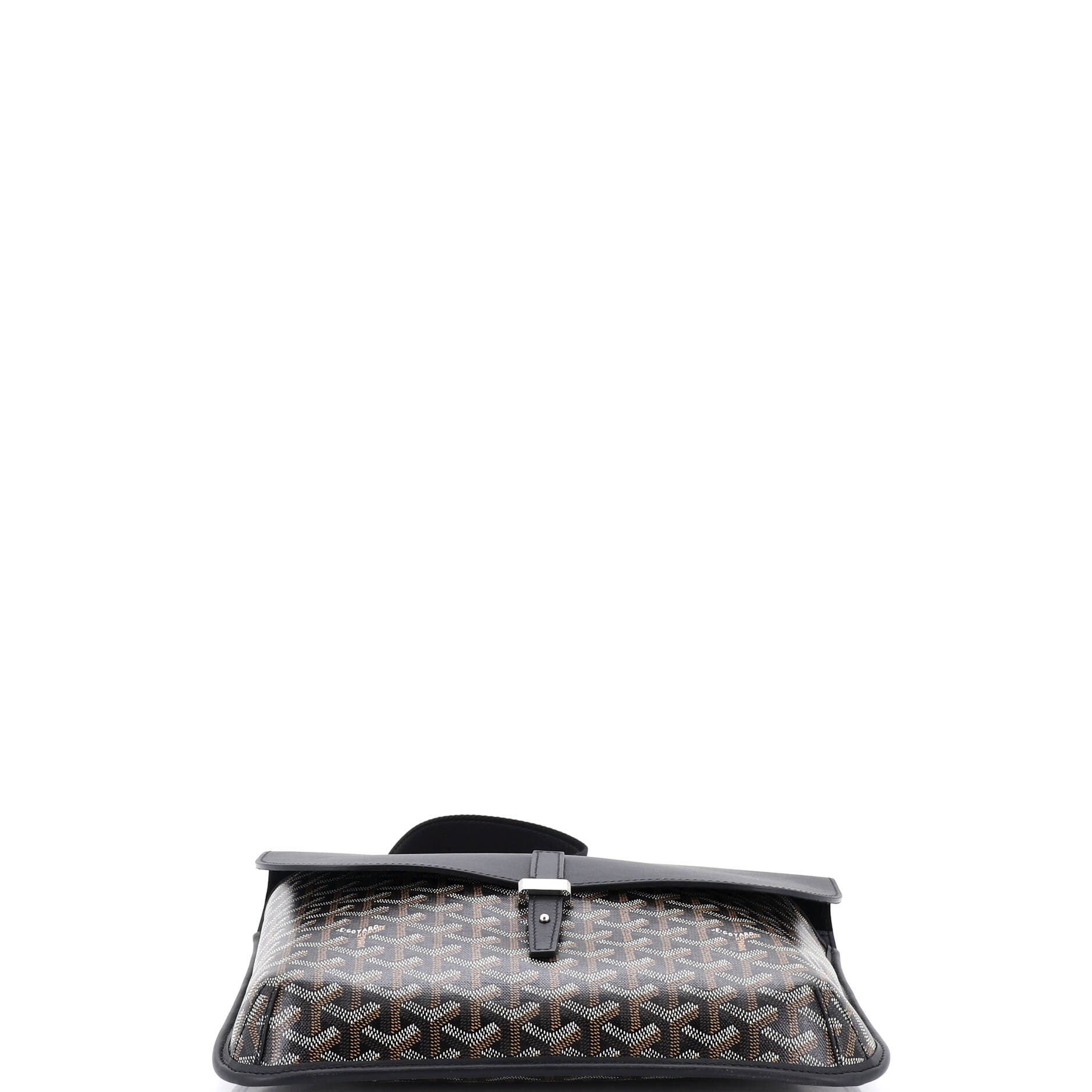 Pre-Owned Goyard Coursier Messenger Bag Coated Canvas and Leather, Alternate, color, Black