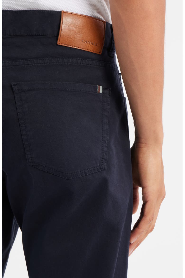 Regular Fit 5-Pocket Cotton Stretch Twill Pants, Alternate, color, NAVY