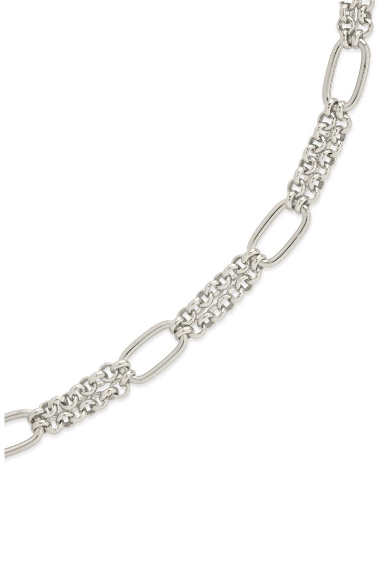 Zenni Station Chain Bracelet, Alternate, color, SILVER