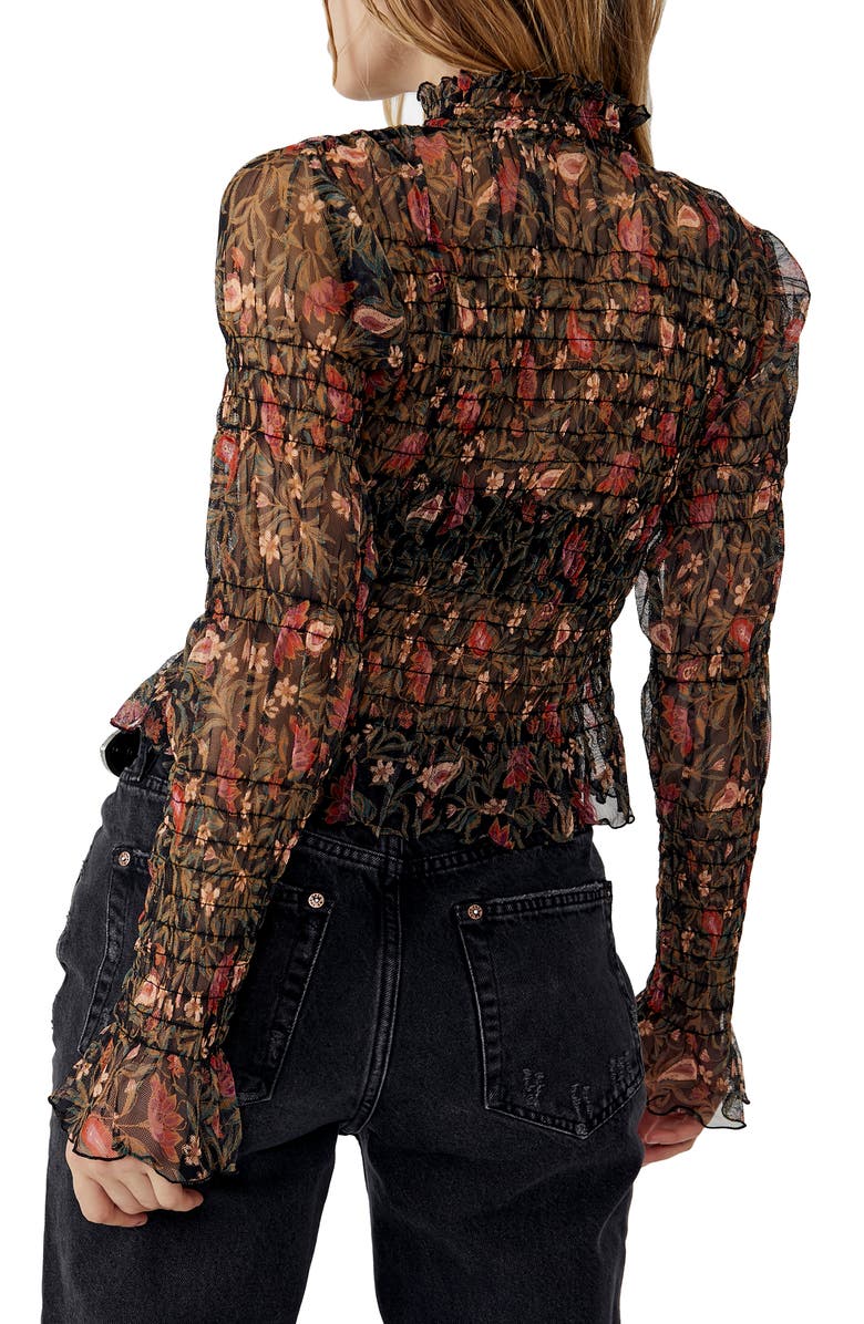 Free People Hello There Smocked Crop Top, Alternate, color,