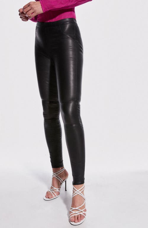 Shop As By Df Kenny Stretch Leather Leggings In Black