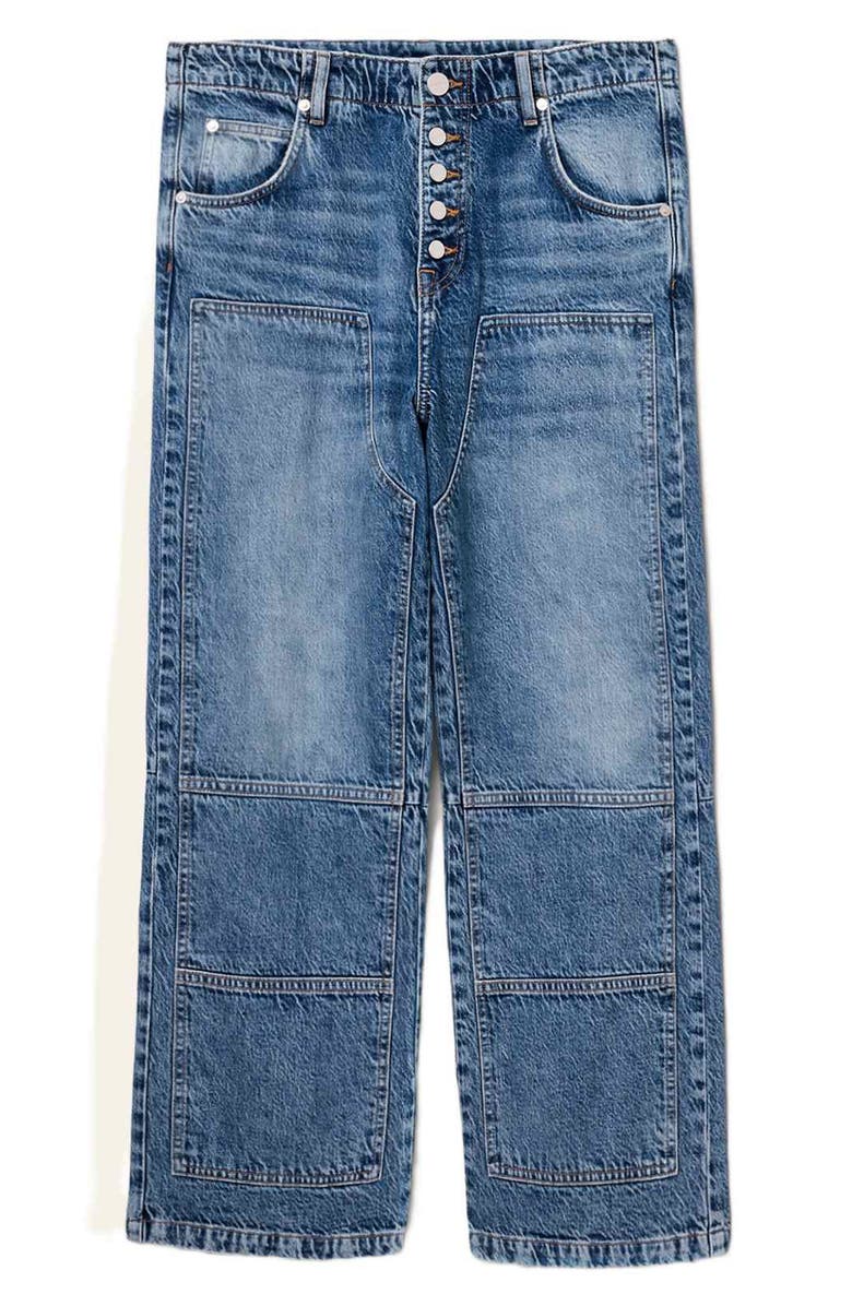 AllSaints Tay Wide Leg Carpenter Jeans, Alternate, color, Vintage Indigo