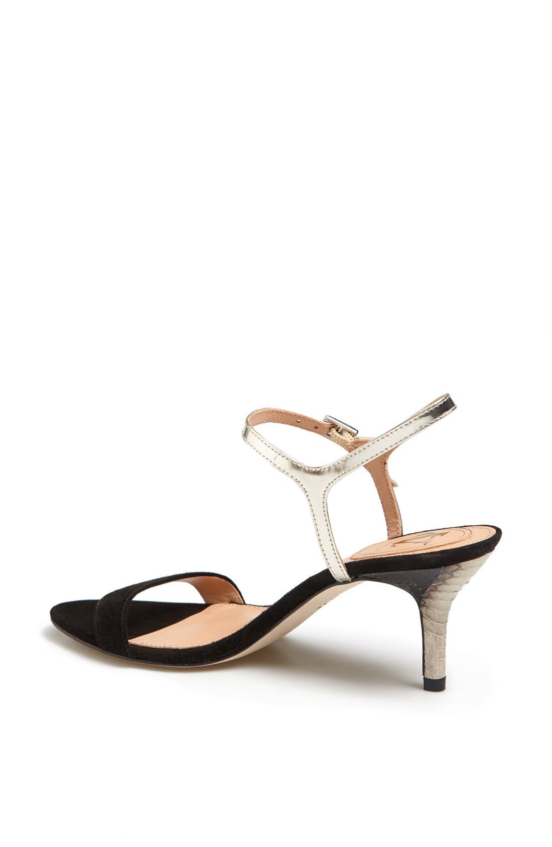 'Alcine' Sandal, Alternate, color, BLACK/ CHAMPAGNE