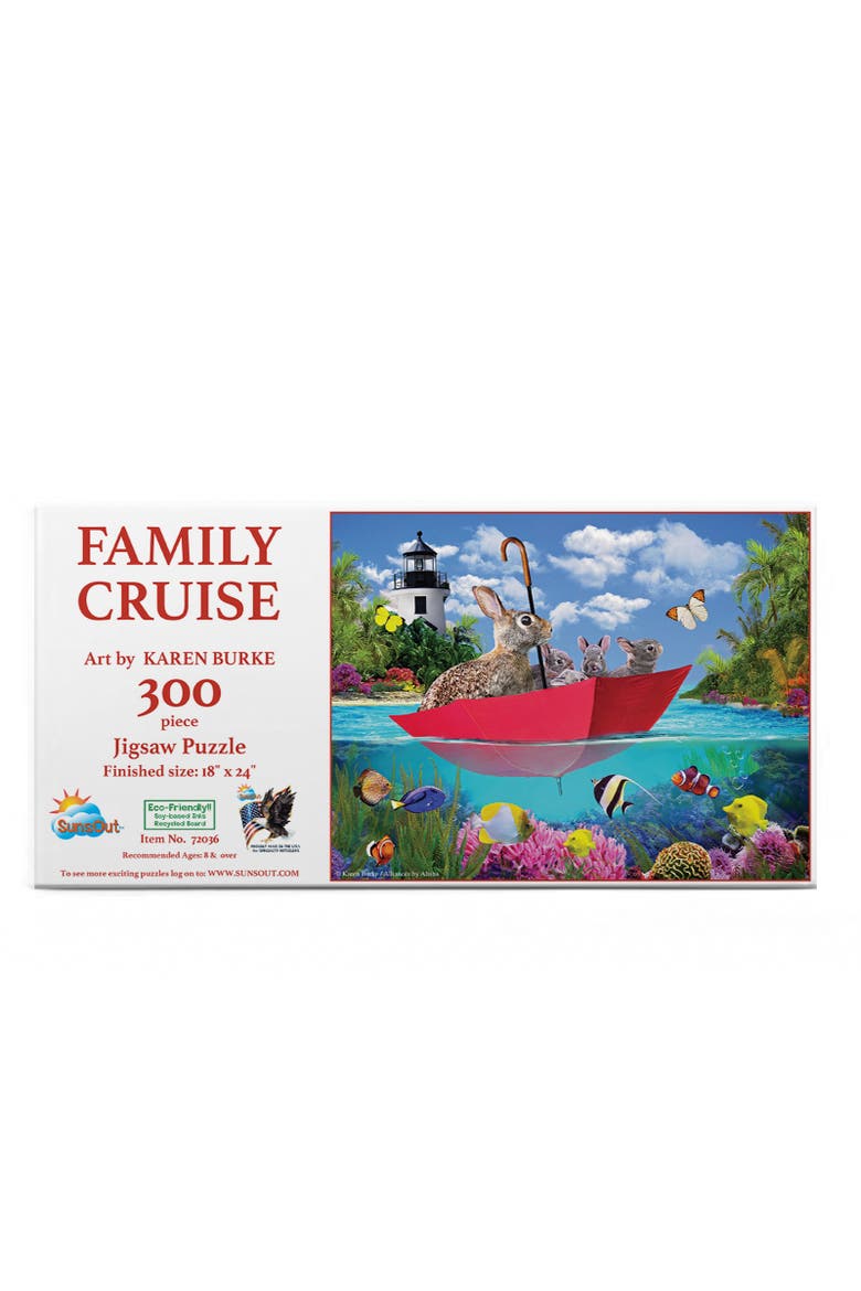 Family Cruise 300 piece Jigsaw Puzzle for Adults, Alternate, color, Multicolor