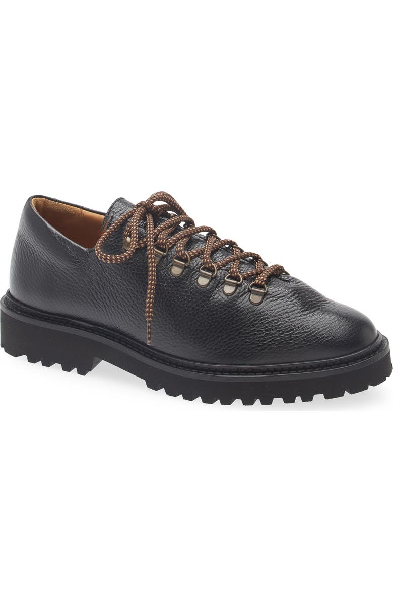 JACQUES SOLOVIERE Rasmus Lug Sole Wholecut Shoe, Main, color, Black