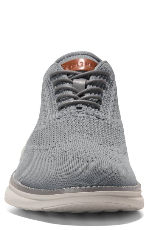 Cole Haan Grand Hurrion Stitchlite Wing Oxford In Gray