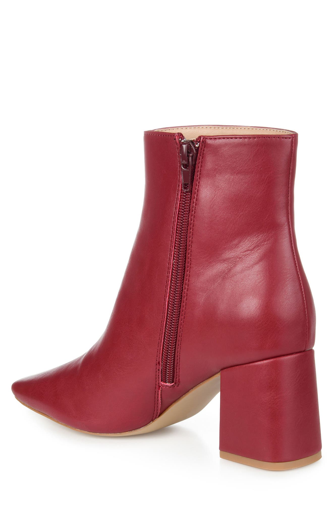 Haylinn Vegan Leather Bootie, Alternate, color, BRICK