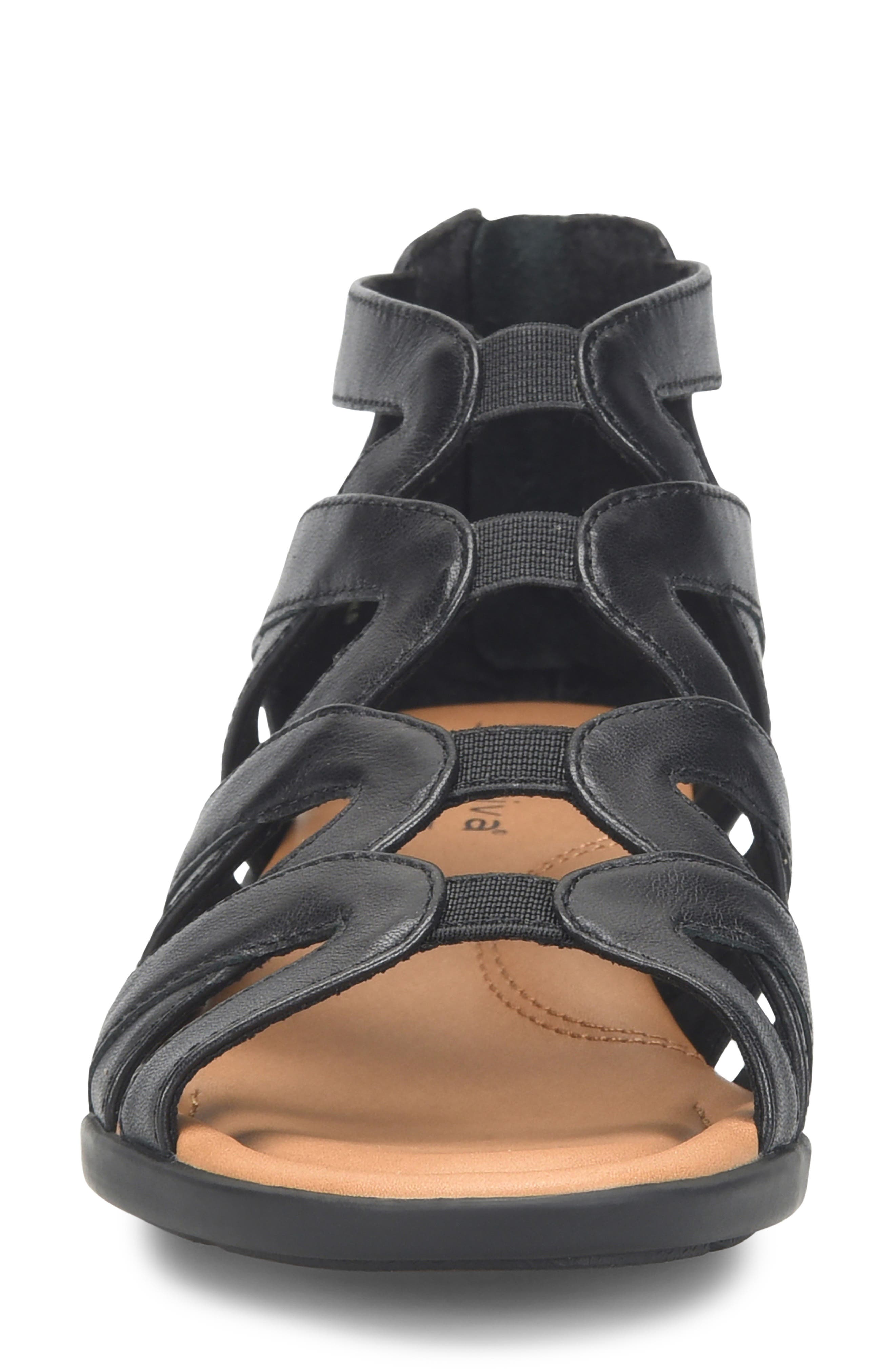 Comfortiva Eternia Wedge Sandal, Alternate, color, Black