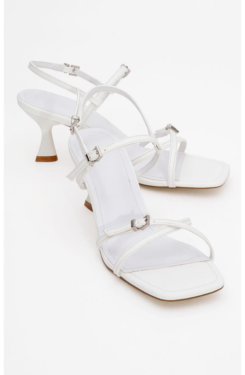 Prologue Shoes Nebel Strappy Stiletto Sandal, Main, color, White
