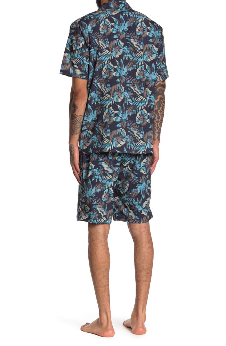 CHILLIN DYLAN Tropicana Short Sleeve Shirt & Shorts 2-Piece Pajama Set, Alternate, color,