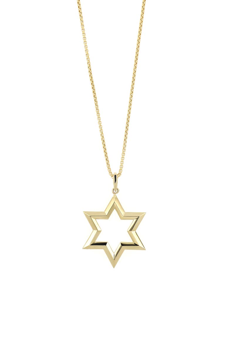 Men's 14K Gold Star of David Pendant Necklace (Nordstrom Exclusive), Main, color, 14K YELLOW GOLD