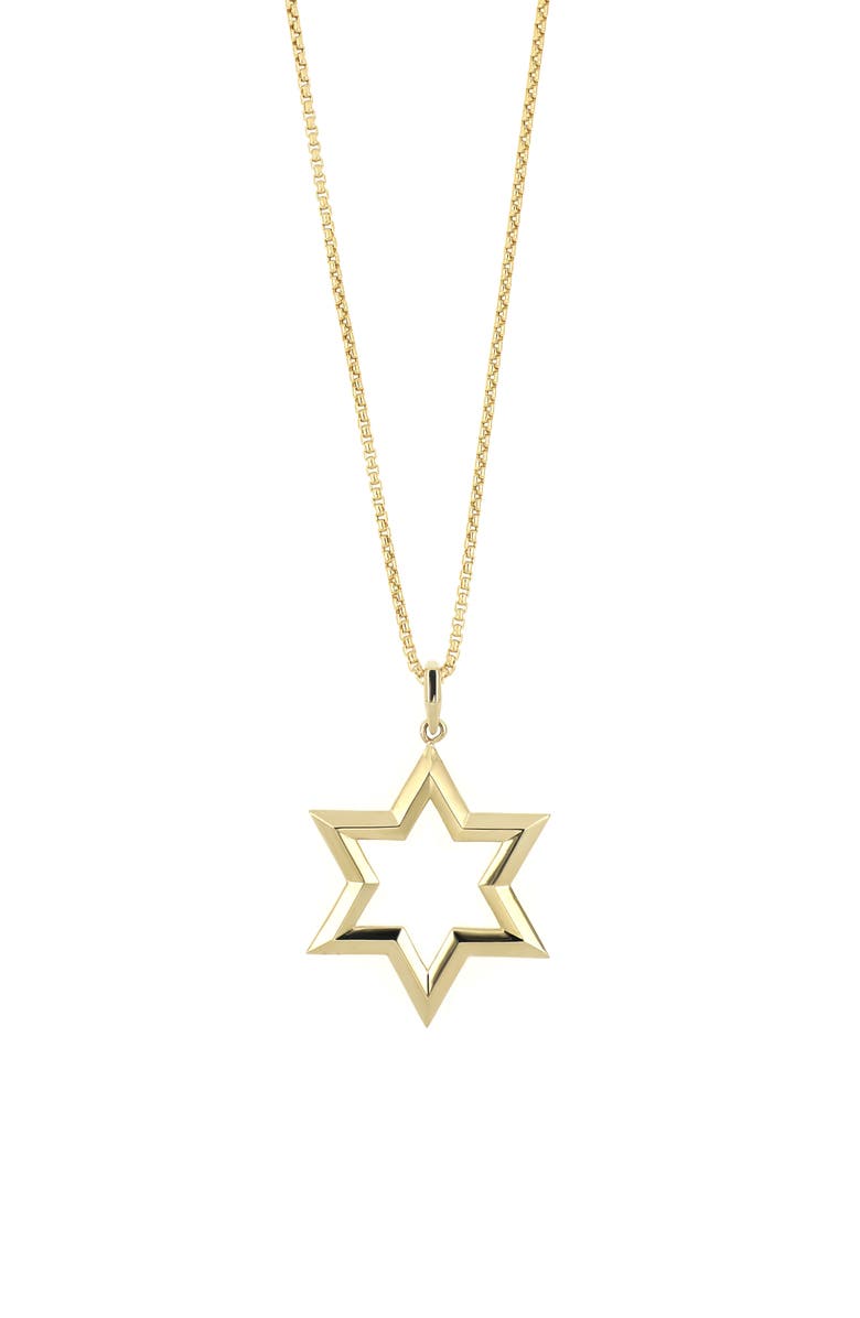 Bony Levy Men's 14K Gold Star of David Pendant Necklace, Main, color, 14K Yellow Gold