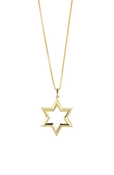 Men's 14K Gold Star of David Pendant Necklace (Nordstrom Exclusive)
