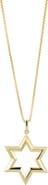 Bony Levy Men's 14K Gold Star of David Pendant Necklace