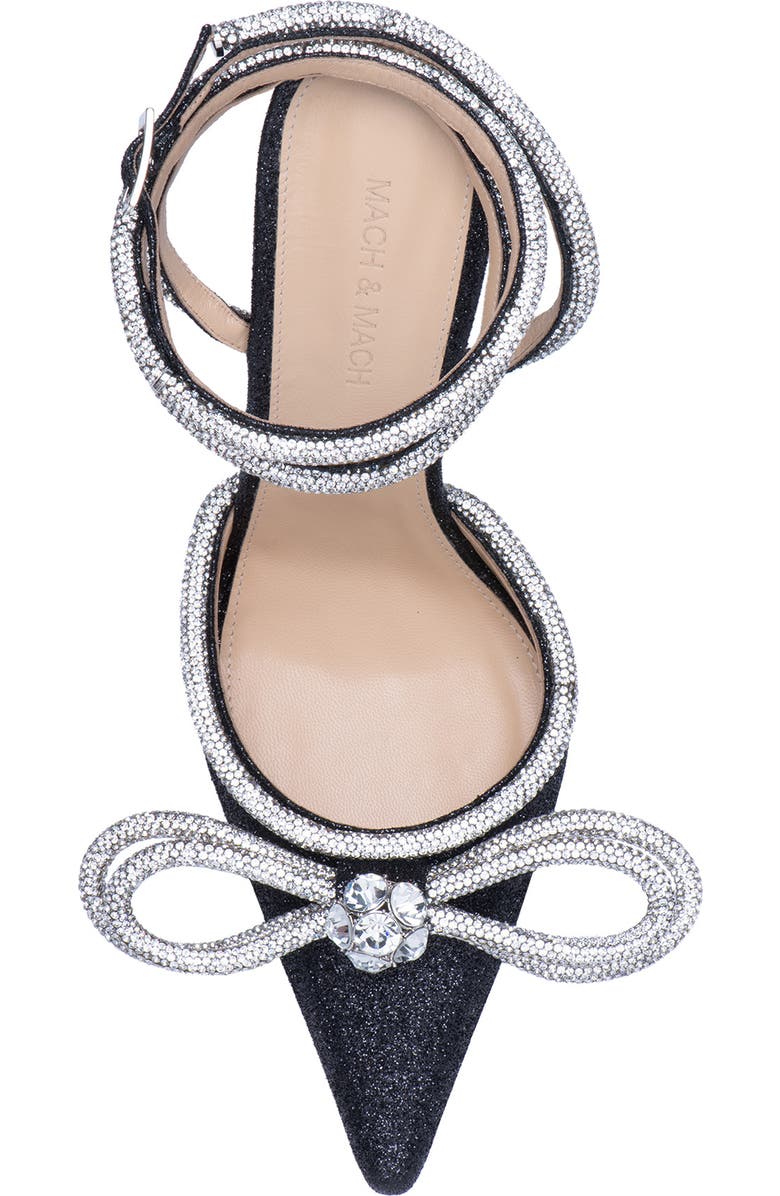 Mach & Mach Double Crystal Bow Pointed Toe Pump, Alternate, color,