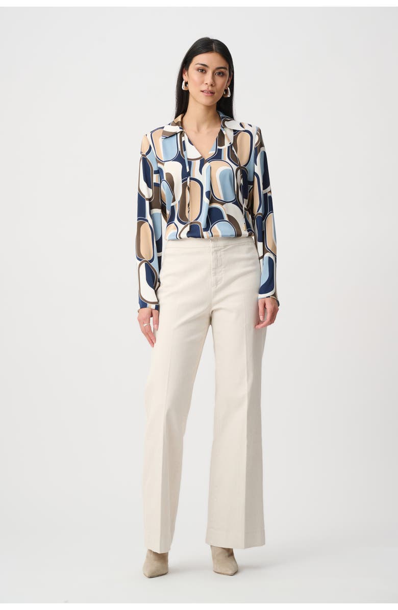Joseph Ribkoff Stretch Denim High-Rise Wide Leg Jeans, Alternate, color, Birch