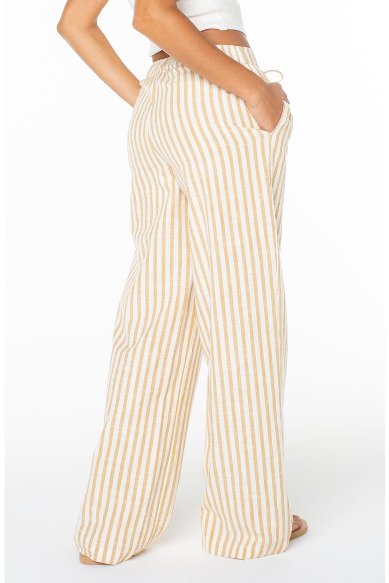 Mavericks Pleated Stripe Cotton Pants, Alternate, color, CURRY
