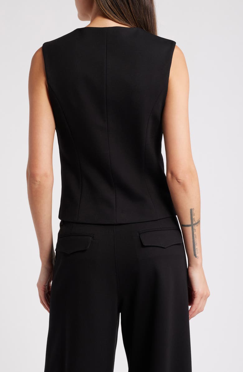 rag & bone Irina Button-Up Vest, Alternate, color, Black
