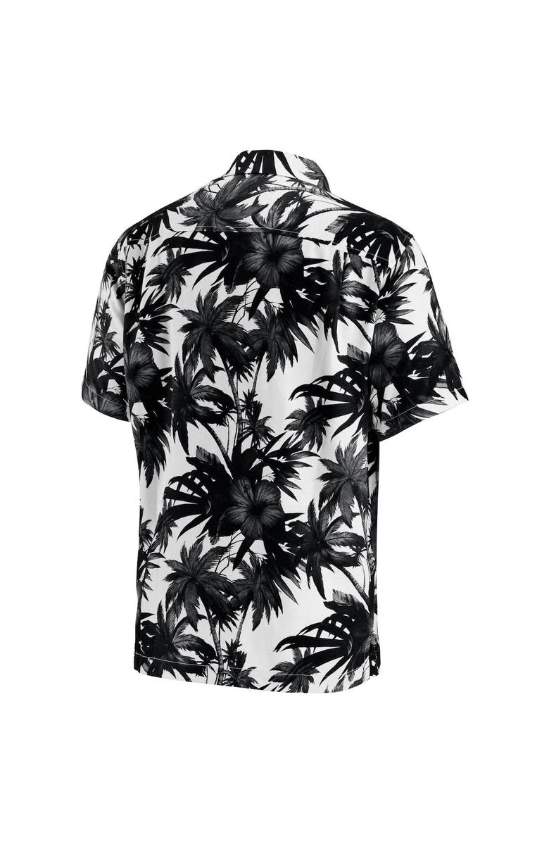 Tommy Bahama Men's Tommy Bahama Black Carolina Panthers Sport Harbor Island Hibiscus Camp Button-Down Shirt, Alternate, color, Black