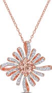 Julianna B. Morganite & White Topaz Floral Necklace