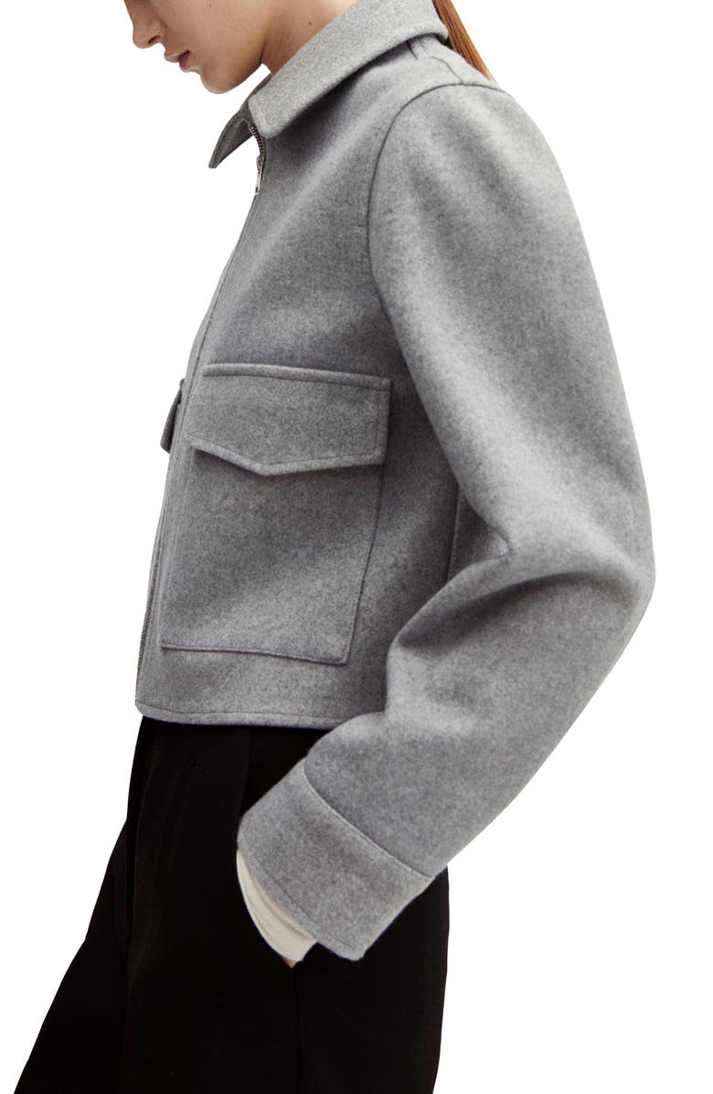 MANGO Structured Zip Jacket, Alternate, color, 