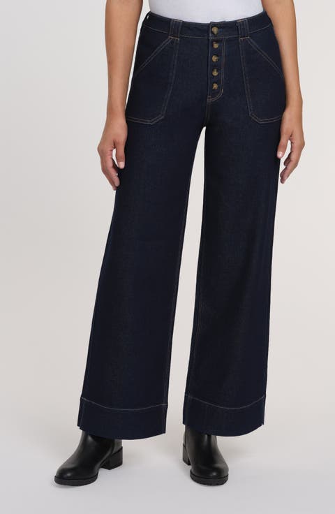 Ekara Slim Wide Leg Jeans