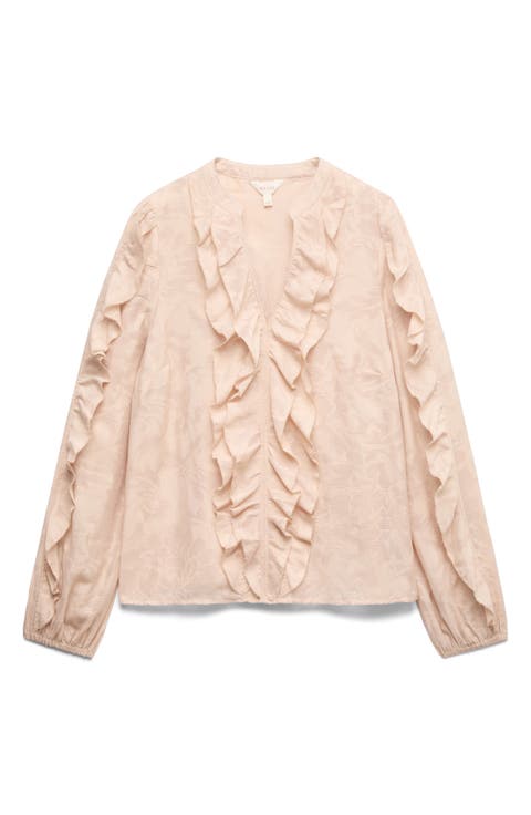Jacquard Frill Blouse