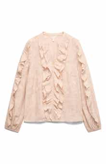 Jacquard Frill Blouse