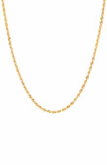 Frankie & Zoe 14K Gold Rope Chain Necklace