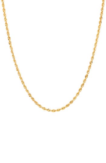 Frankie & Zoe 14k Gold Rope Chain Necklace In Gold