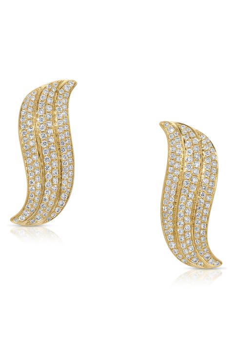 Celeste 18k Gold Diamond Earrings