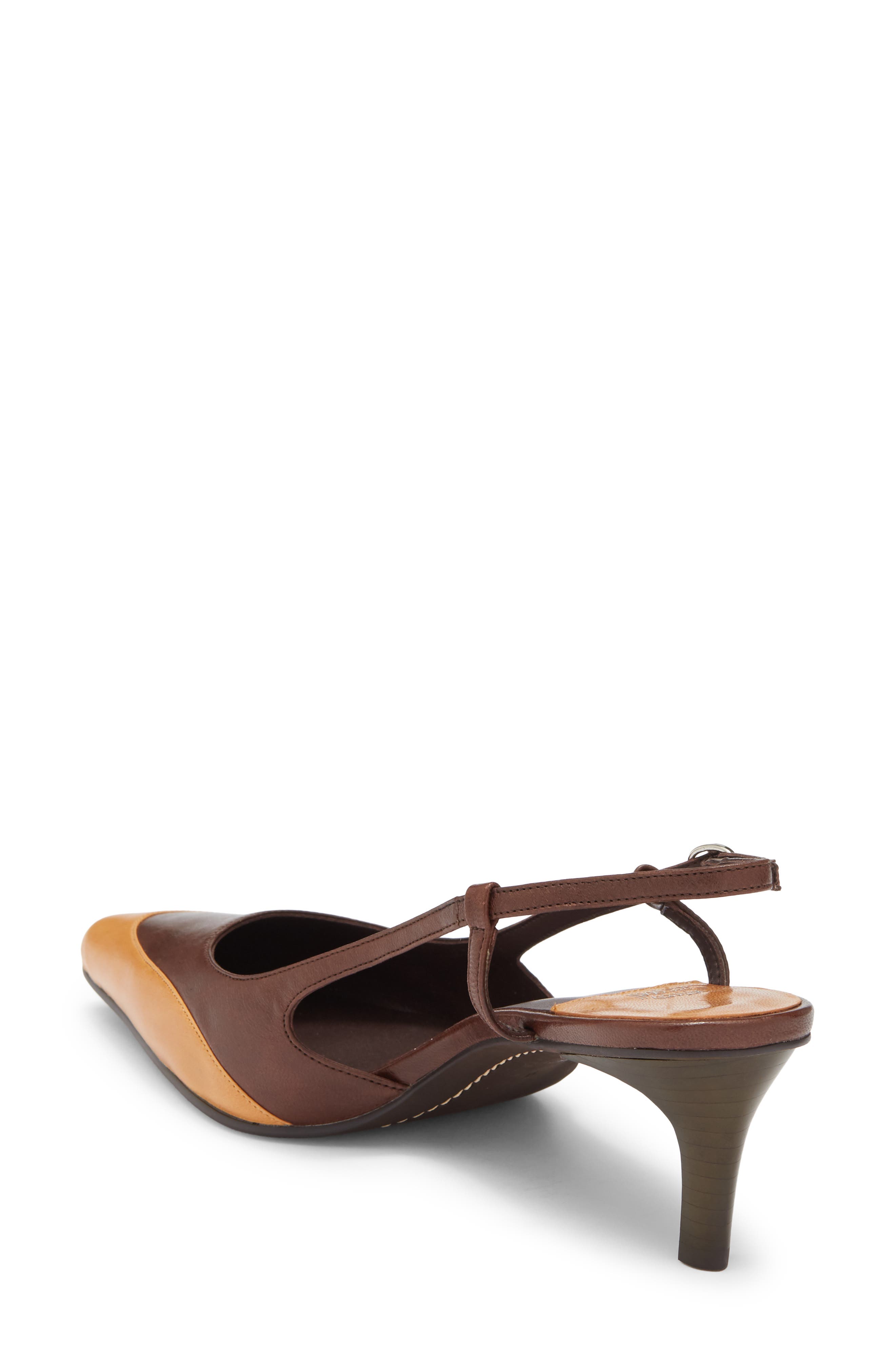 Booshky Slingback Pointed Toe Pump, Alternate, color, BROWN TAN COMBO