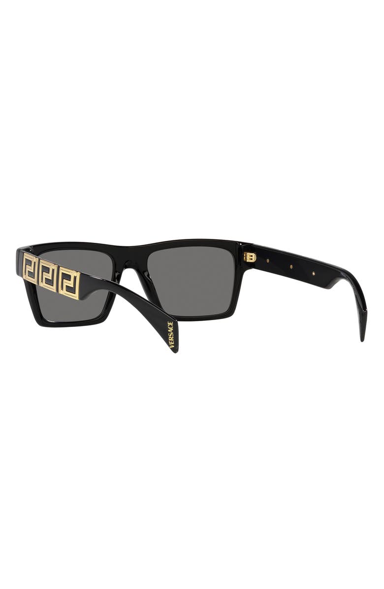 Versace 54mm Polarized Rectangular Sunglasses, Alternate, color, 