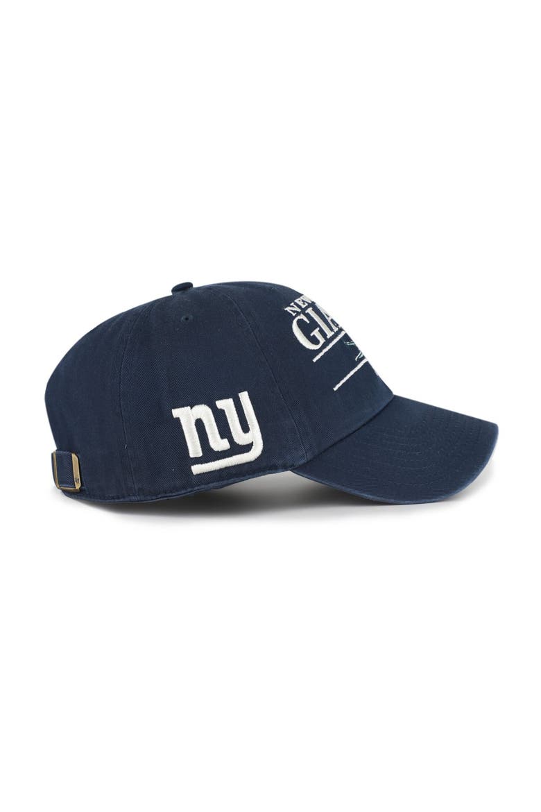 Men's '47 Navy New York Giants Throwback Graphic Clean Up Adjustable Hat, Alternate, color, Navy