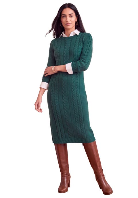 Cable Sweater Dress (plus)