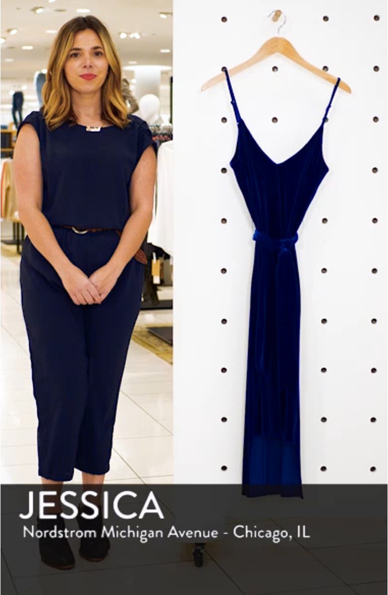 Diana Velvet Tie Waist High/Low Dress, sales video thumbnail