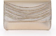 Jewel Badgley Mischka Lux Crystal Necklace Faux Leather Envelope