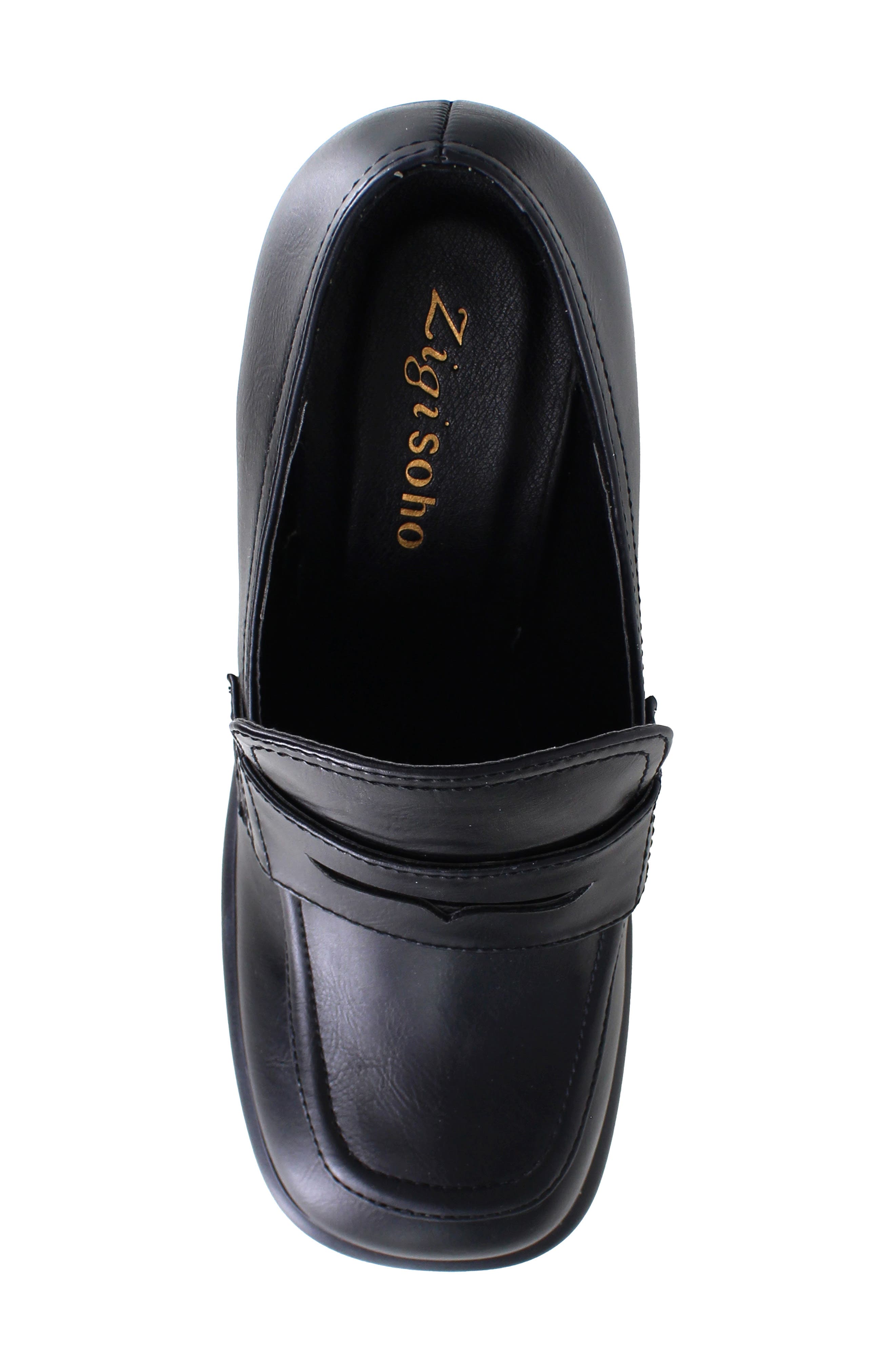 ZIGIny Shandra Heeled Loafer, Alternate, color, Black