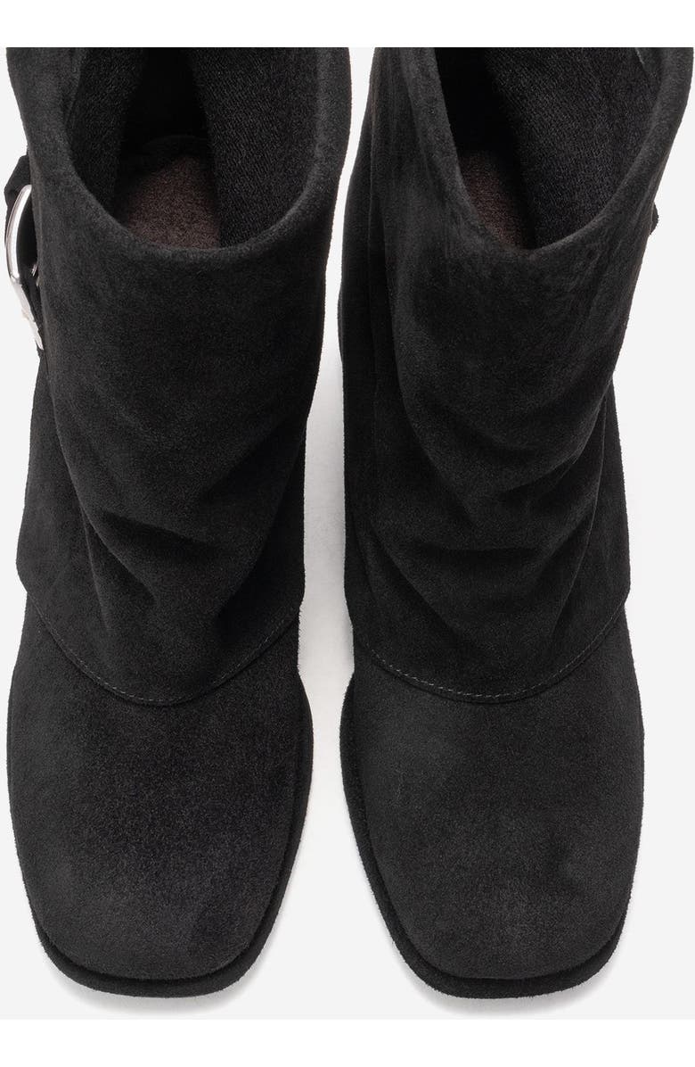 Forever & Always Shoes Lore Leather Block Heel Boot, Alternate, color, Black Suede