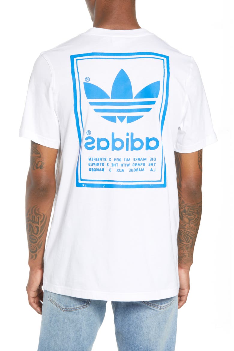 adidas Vintage Logo Graphic T-Shirt, Alternate, color, WHITE