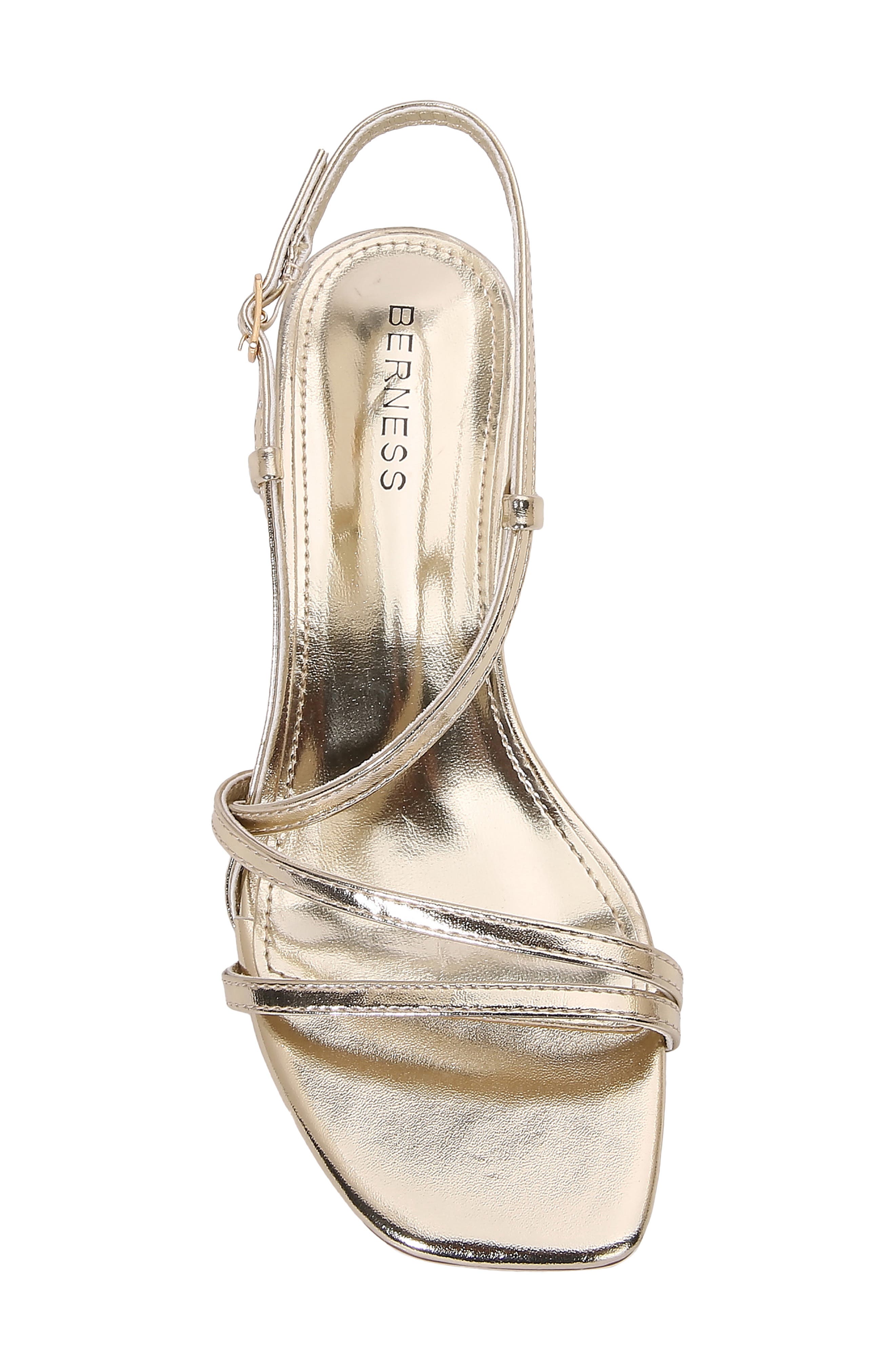 Joy Strappy Faux Leather Sandal, Alternate, color, GOLD