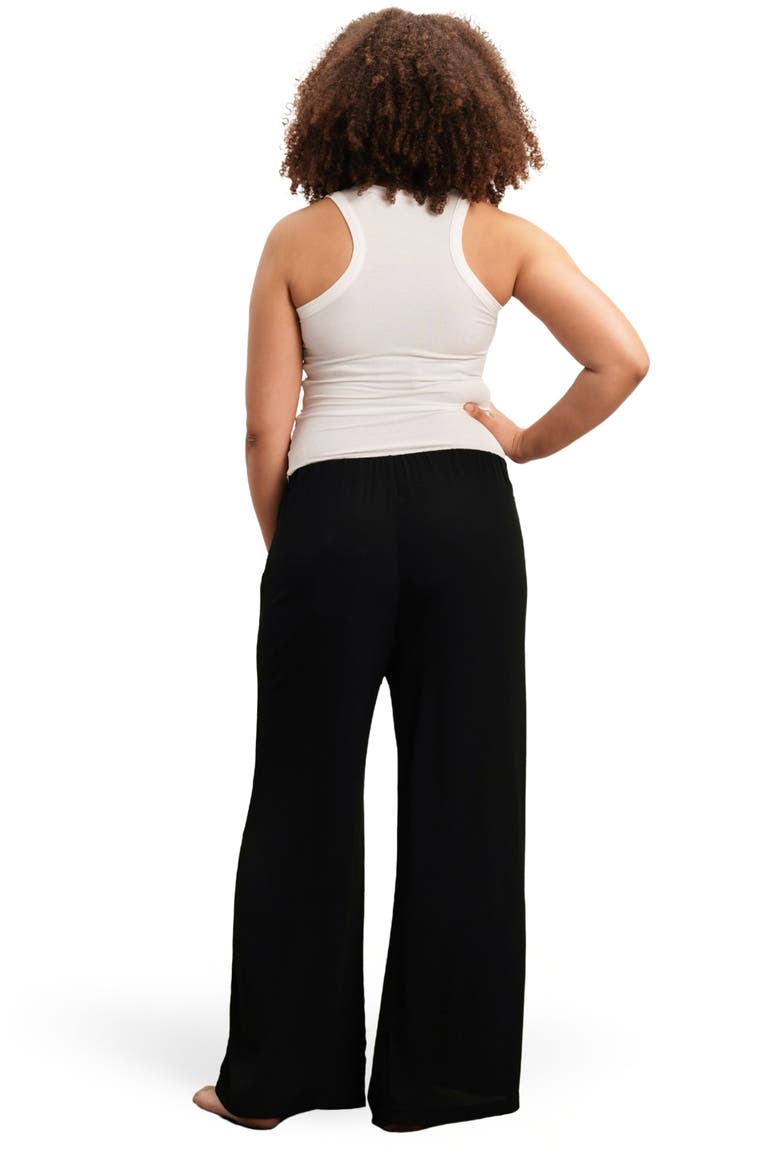 The Easy Wrap Maternity Pants, Alternate, color, BLACK