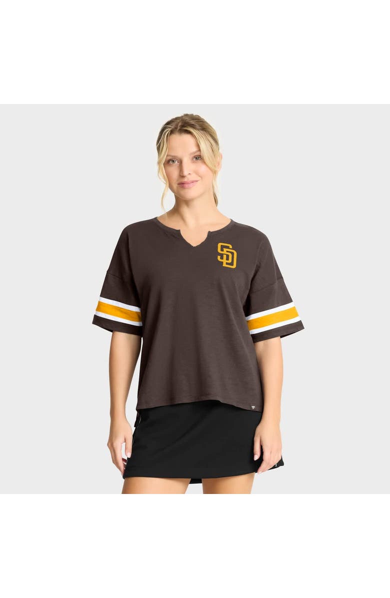 FANATICS Women's Fanatics Brown San Diego Padres Curl Route T-Shirt, Main, color, Brown